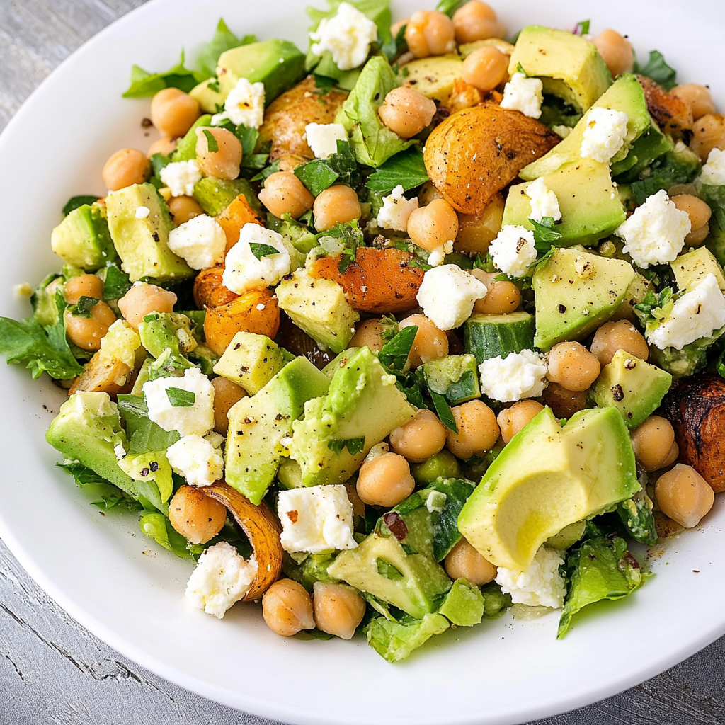 Zesty Chickpea Feta Avocado Salad for Summer Bliss