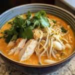 Creamy Coconut Curry Soup with Rice Noodles Bliss