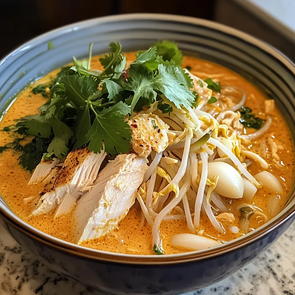Creamy Coconut Curry Soup with Rice Noodles Bliss