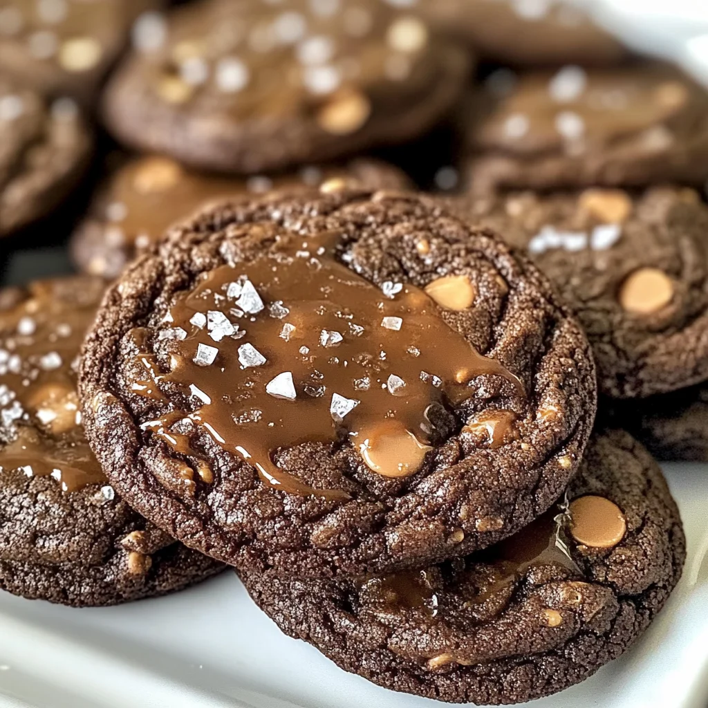 Double Chocolate Salted Caramel Cookies for Ultimate Indulgence