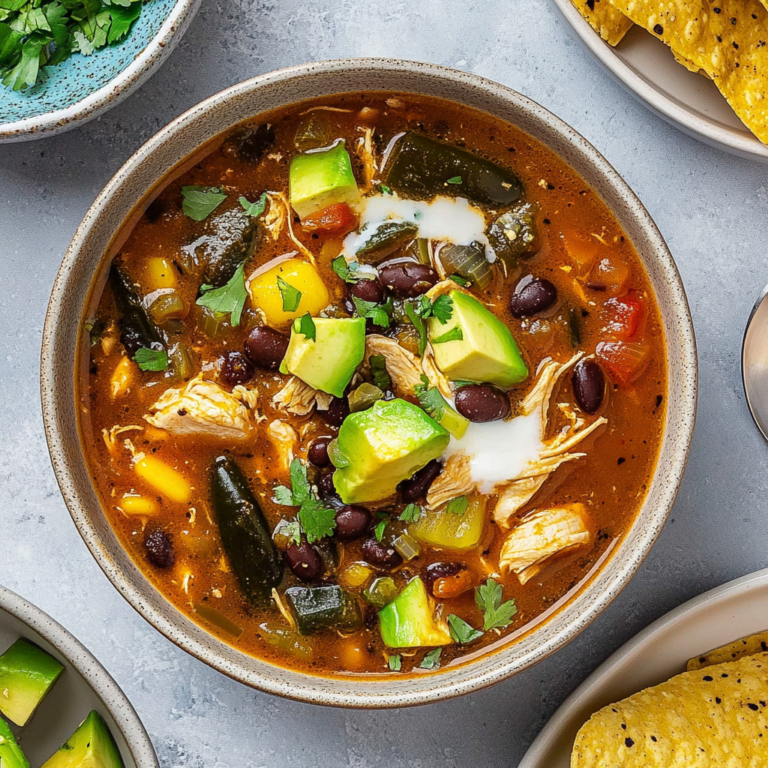 Cozy Easy Chicken, Poblano, and Black Bean Soup Recipe