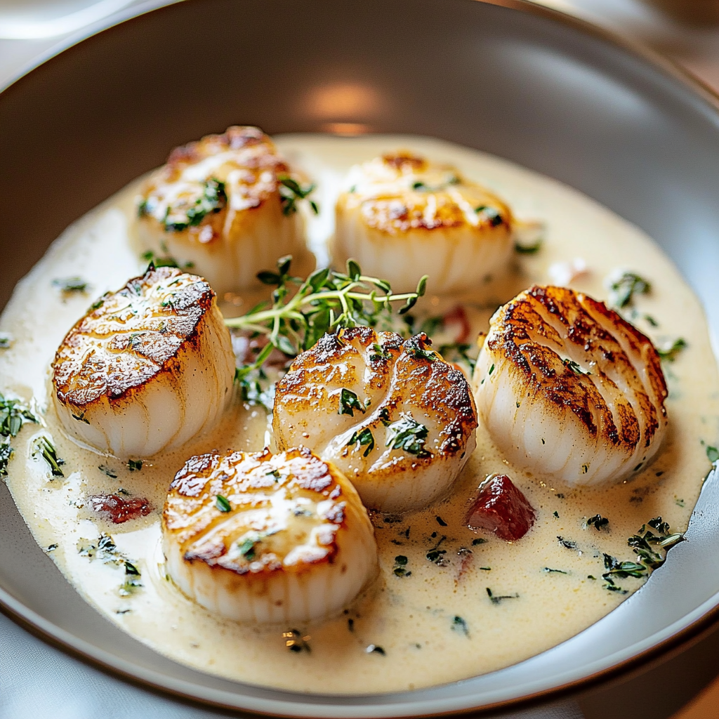 Irresistible Creamy Tuscan Scallops: A Luxurious Delight