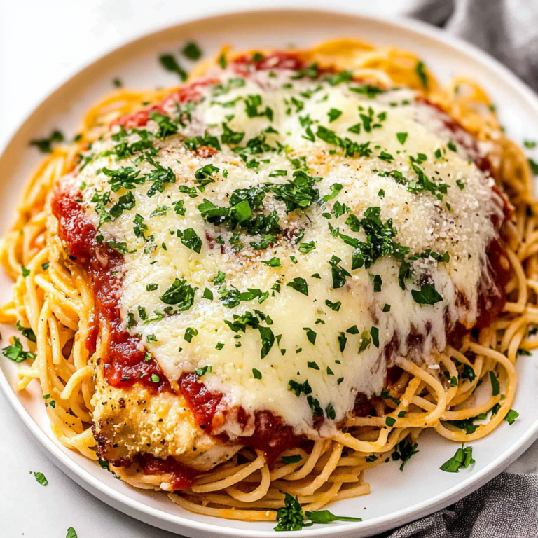 Irresistible Lazy Chicken Parmesan Baked Spaghetti Recipe