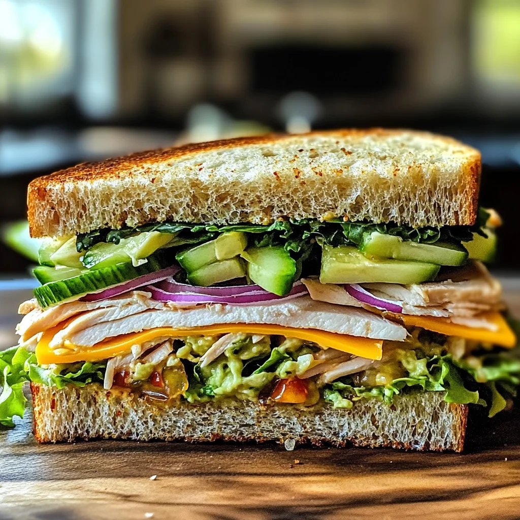 Light and Creamy Turkey Avocado Grinder Sandwich Perfection