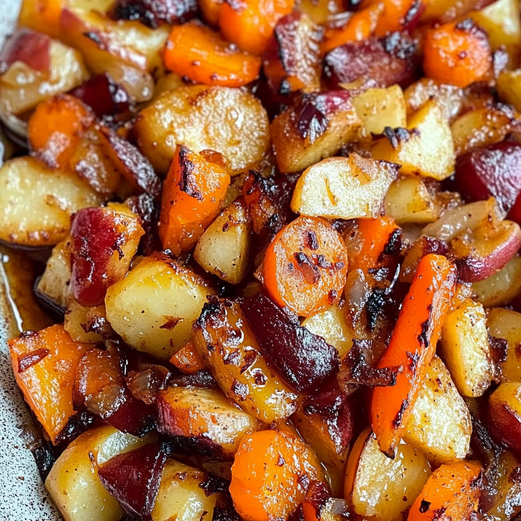 Irresistible Maple Dijon Roasted Carrots and Apples Recipe