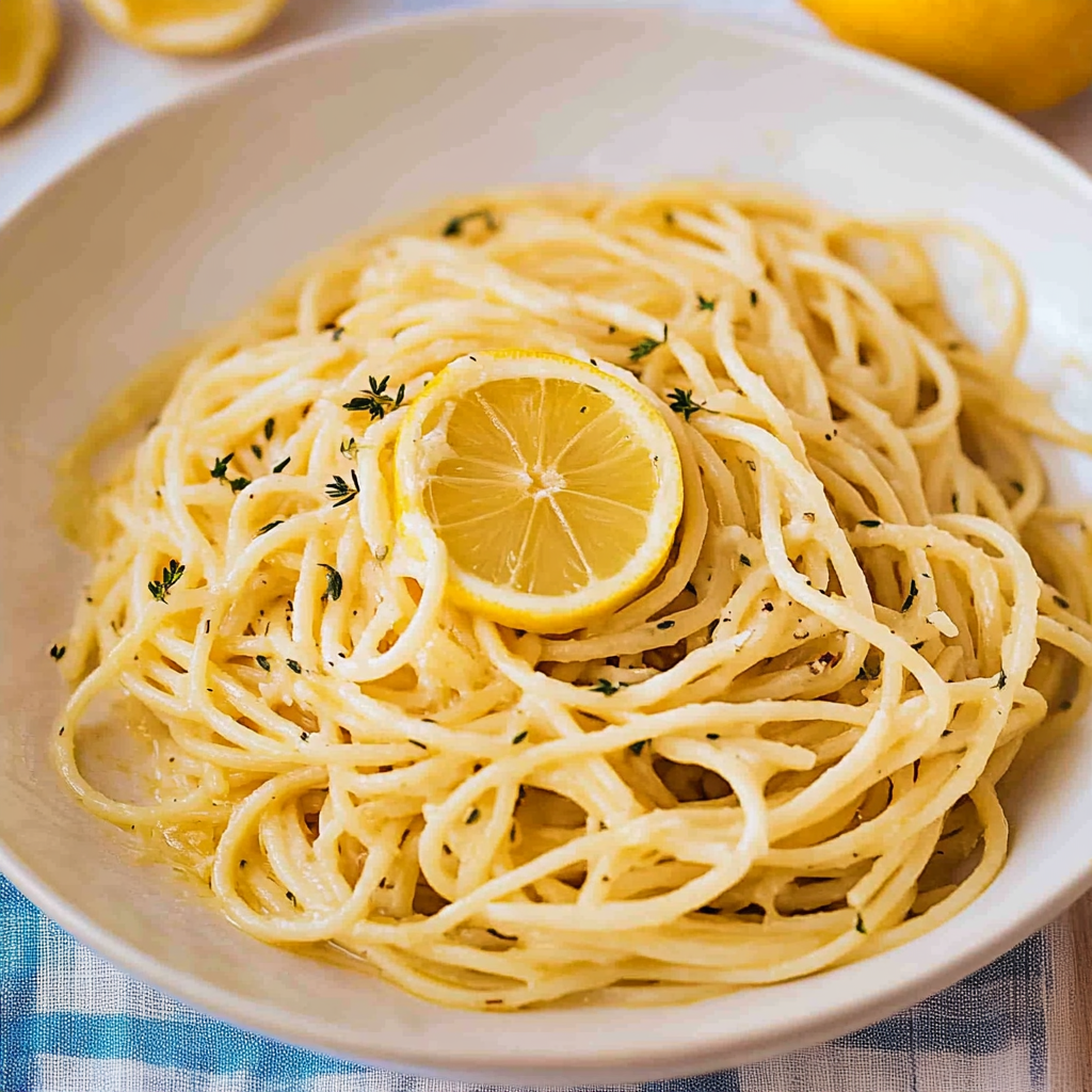 Zesty Meyer Lemon-Thyme Spaghetti Recipe in 20 Minutes!
