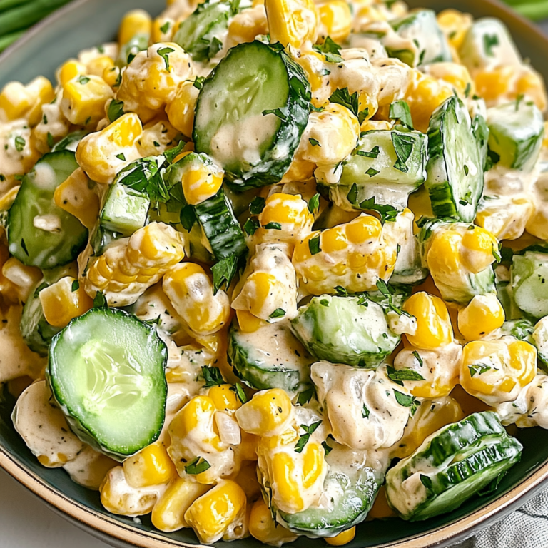 Refreshing Street Corn Creamy Cucumber Salad Recipe