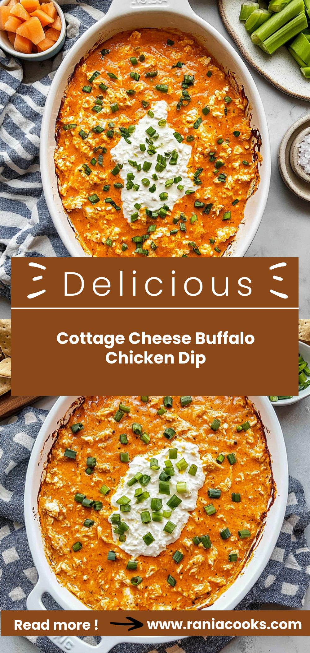 Cottage Cheese Buffalo Chicken Dip