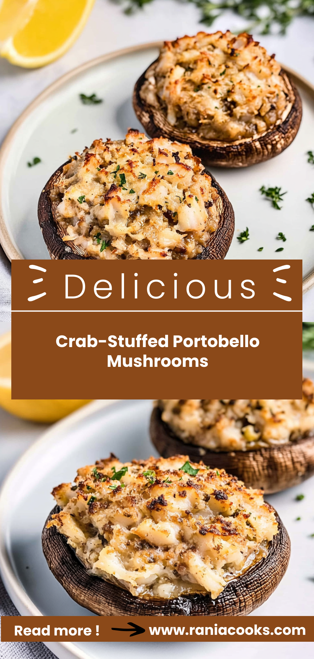 Crab-Stuffed Portobello Mushrooms