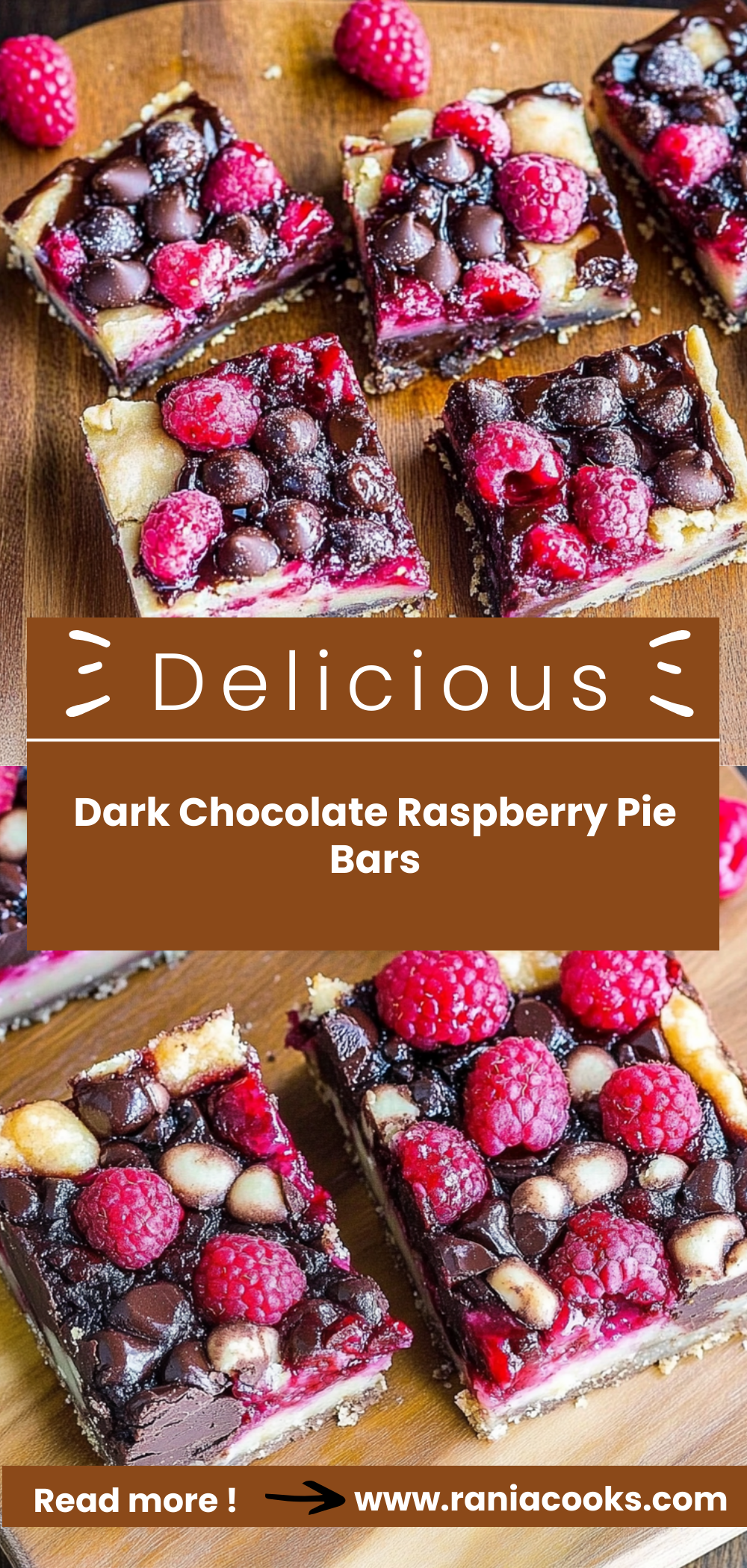 Dark Chocolate Raspberry Pie Bars
