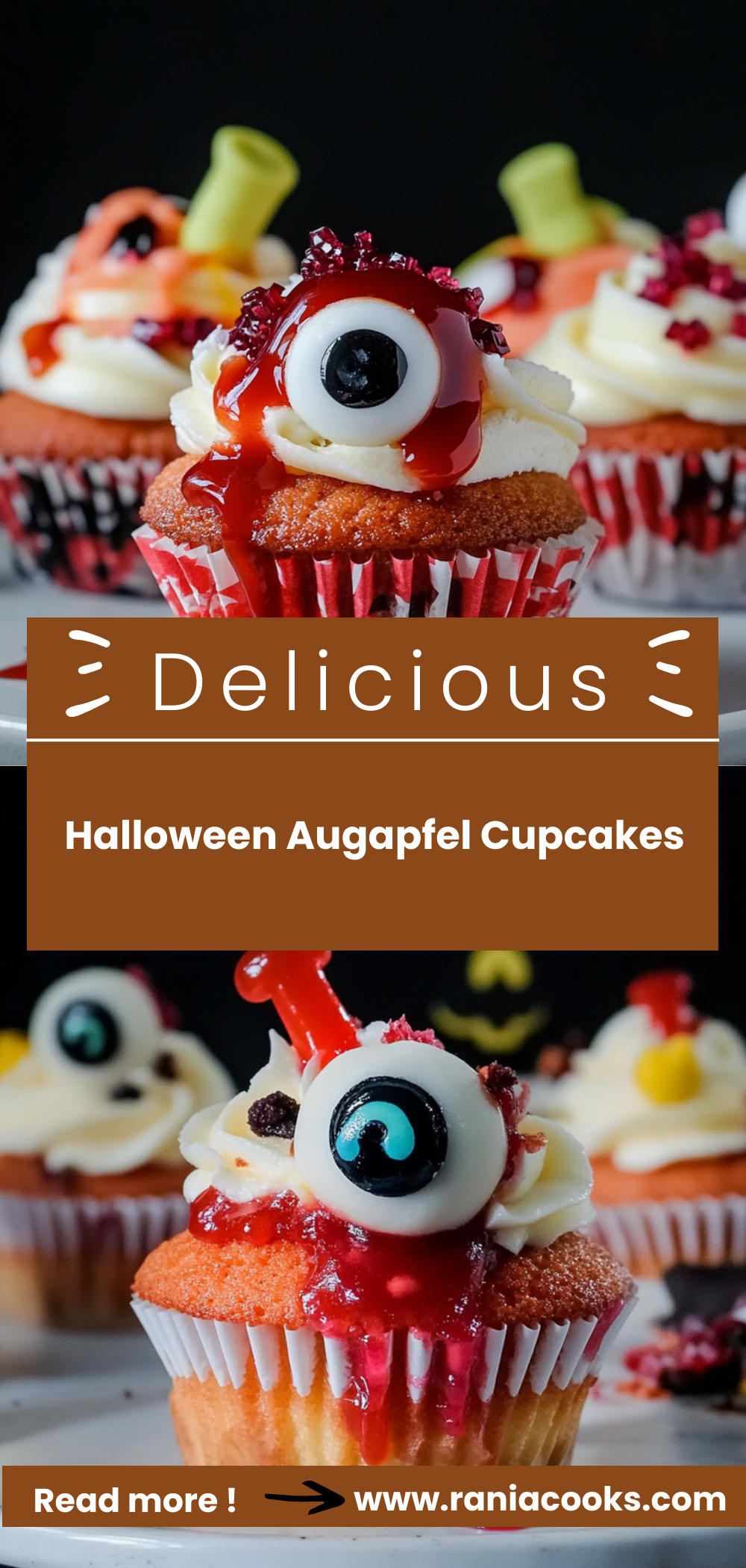 Halloween Augapfel Cupcakes