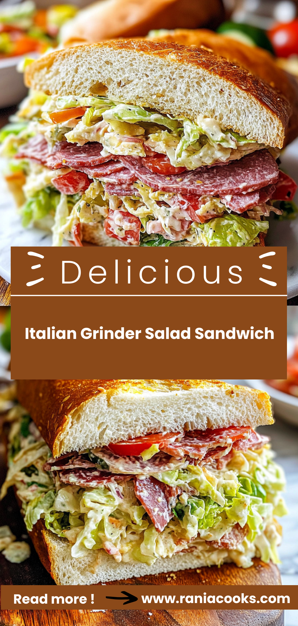 Italian Grinder Salad Sandwich
