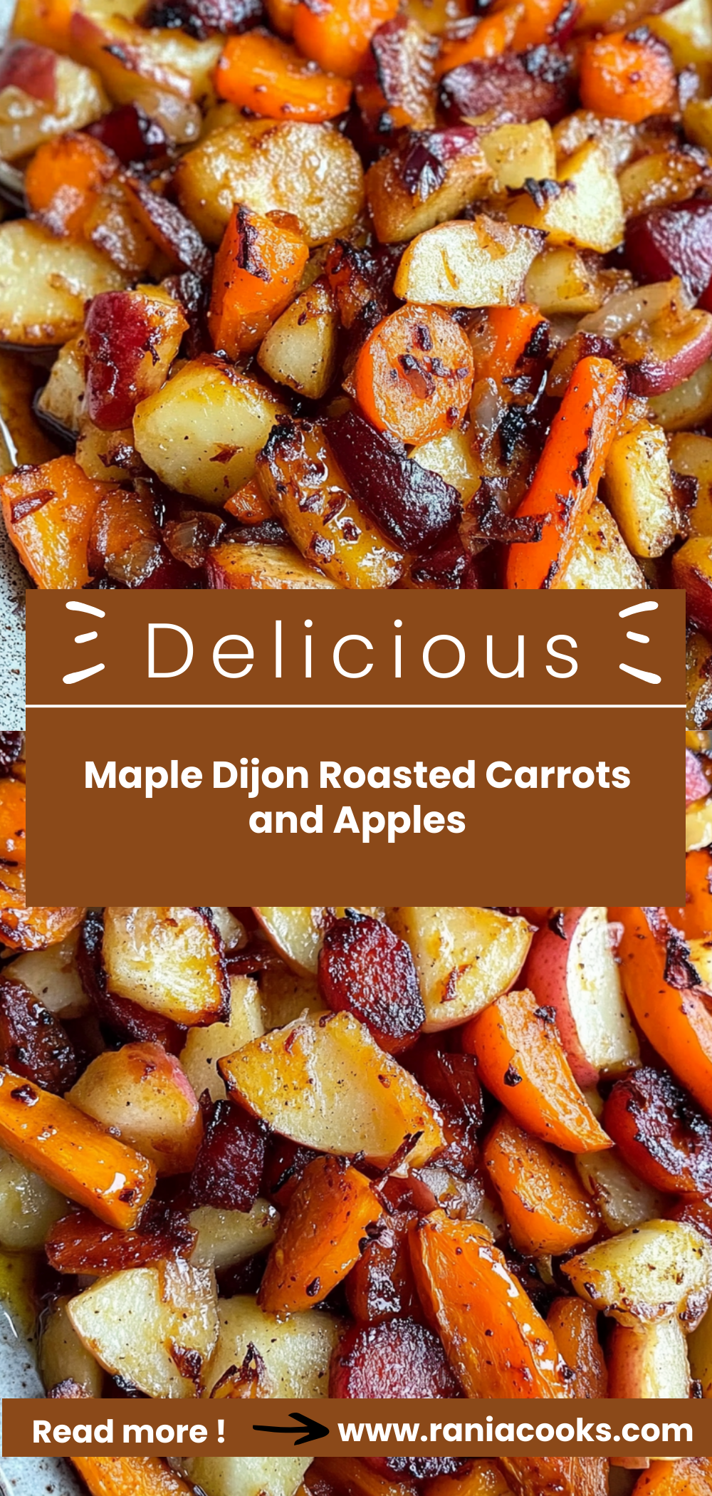 Maple Dijon Roasted Carrots and Apples