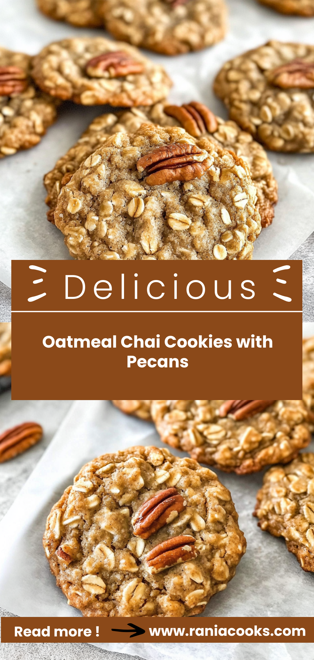 Oatmeal Chai Cookies with Pecans