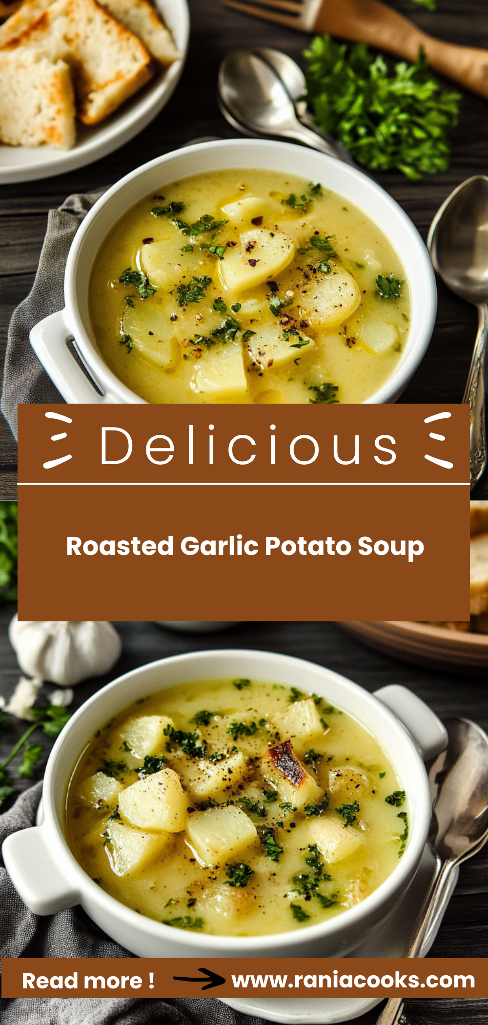 Roasted Garlic Potato Soup