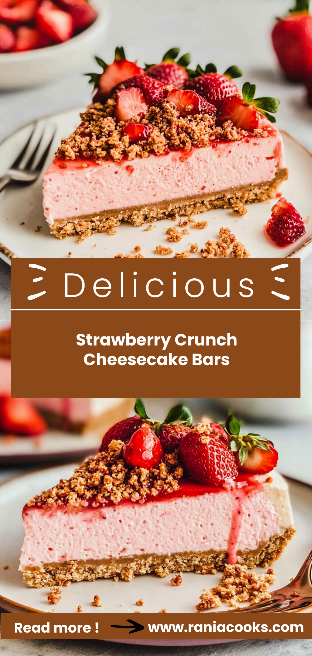 Strawberry Crunch Cheesecake