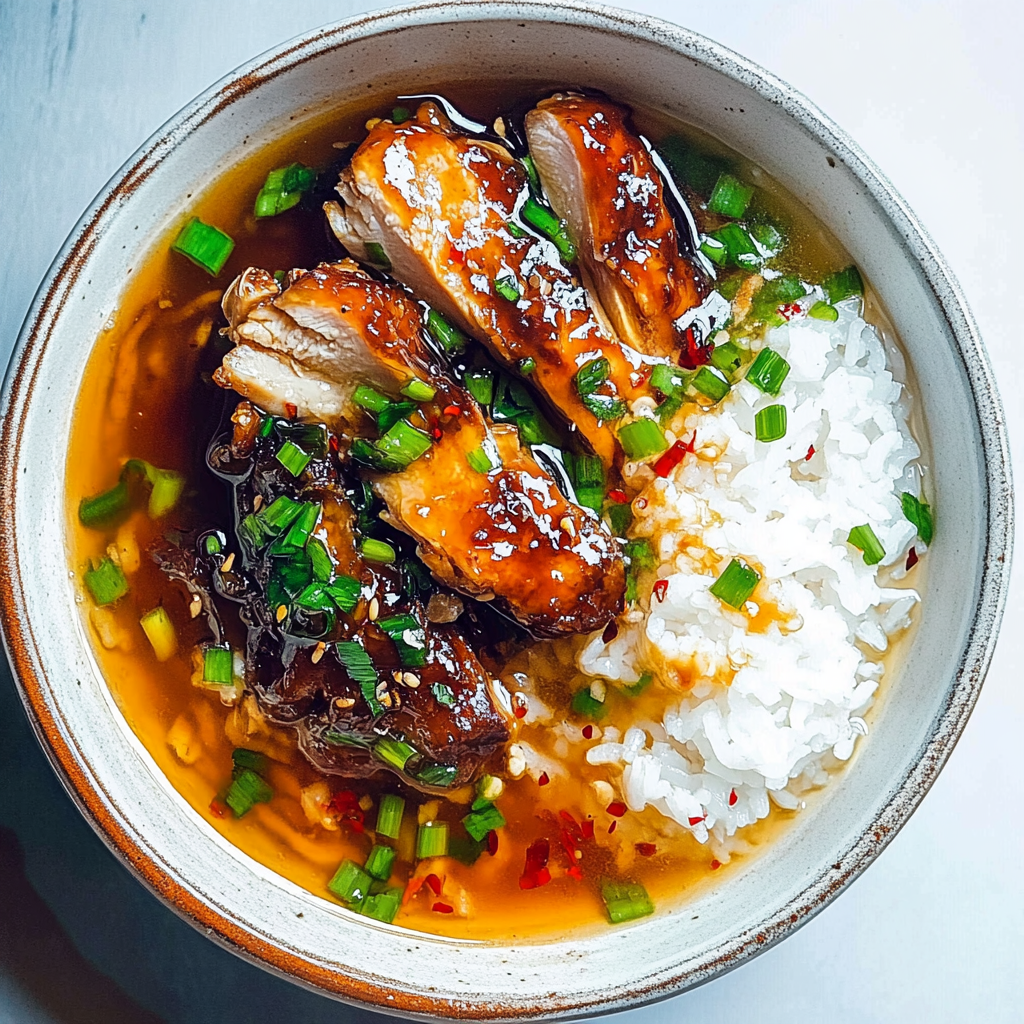 Ultimate Caramelised Soy Chicken in Garlic Ginger Broth