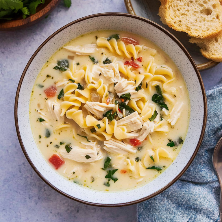 Irresistible Creamy Italian Slow Cooker Chicken Noodle Soup