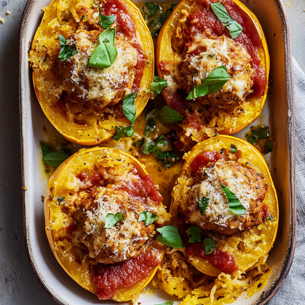 Irresistible Garlic Butter Chicken Meatballs in Spaghetti…