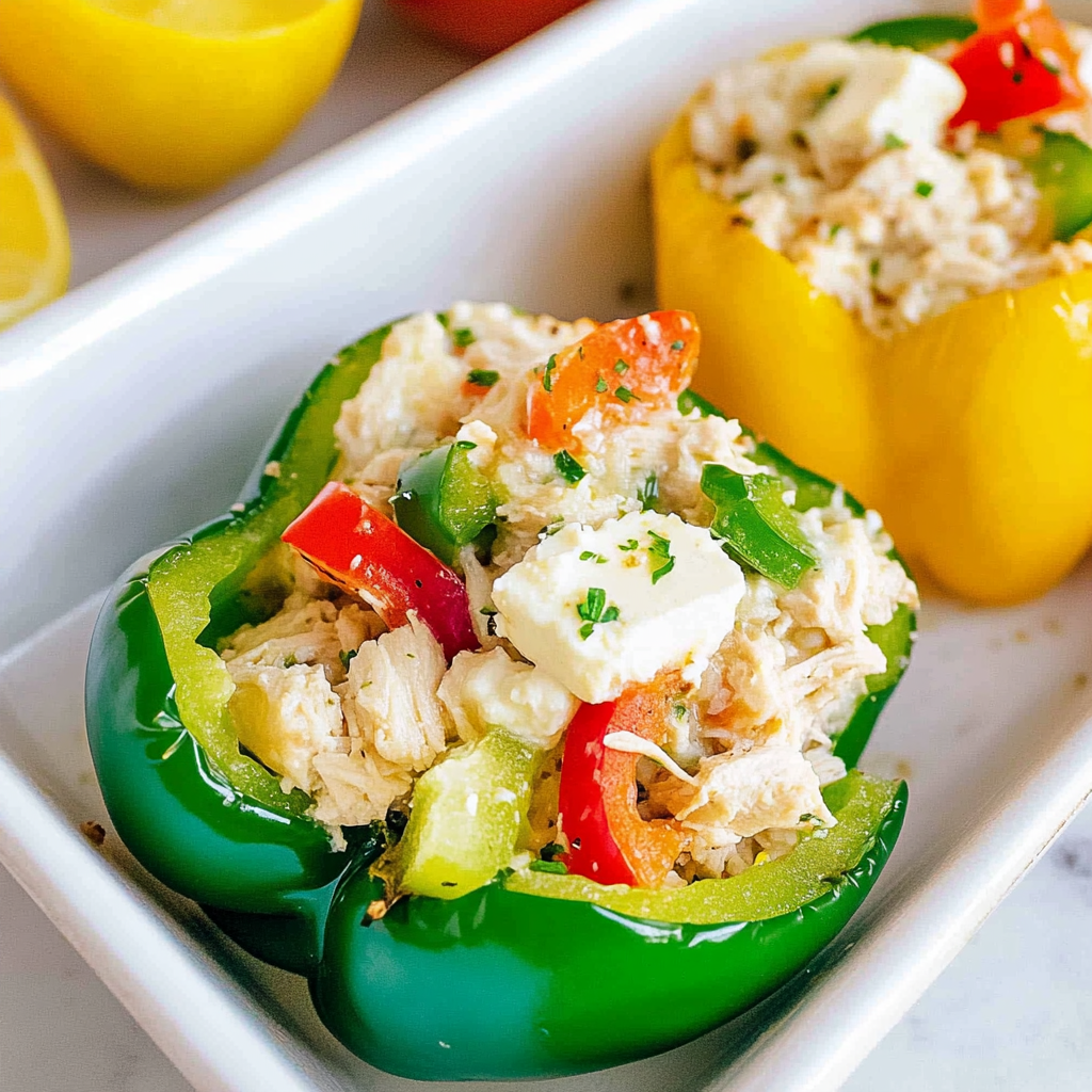 Irresistible Greek Chicken Stuffed Peppers Recipe