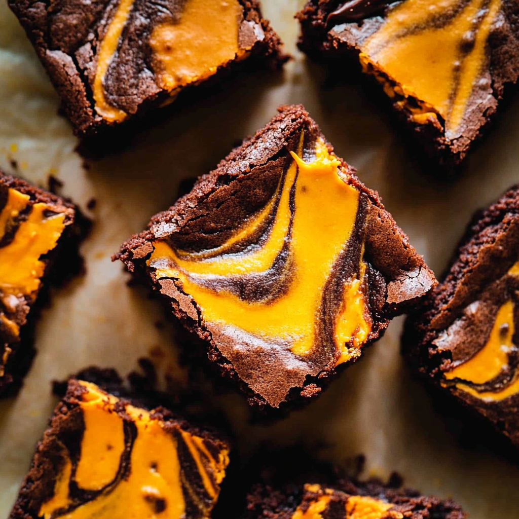 Spooktacular Halloween Cream Cheese Swirl Brownies Recipe