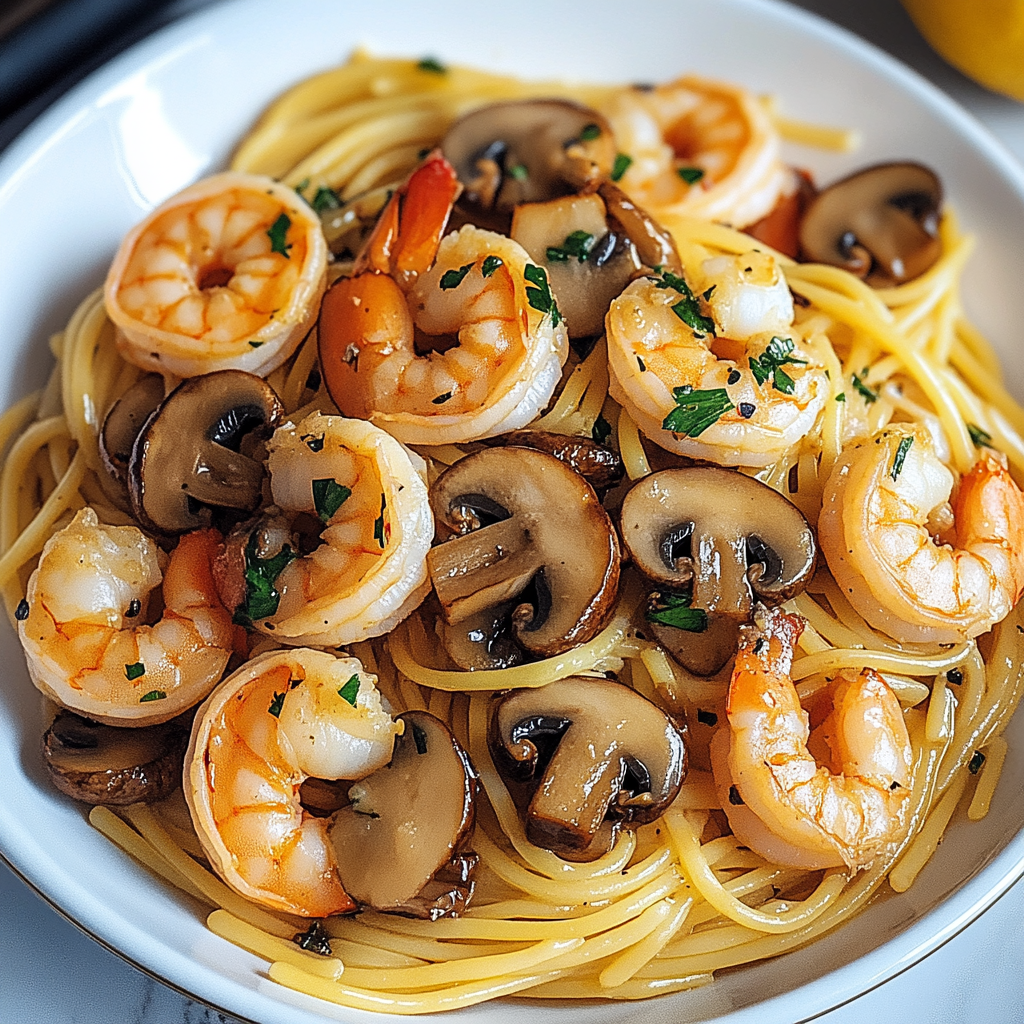 Irresistible Mushroom Garlic Shrimp Pasta Recipe to Savor