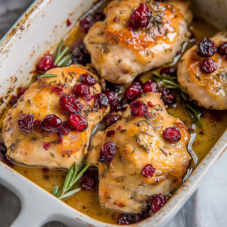 Irresistible One-Pan Cranberry Rosemary Chicken Recipe