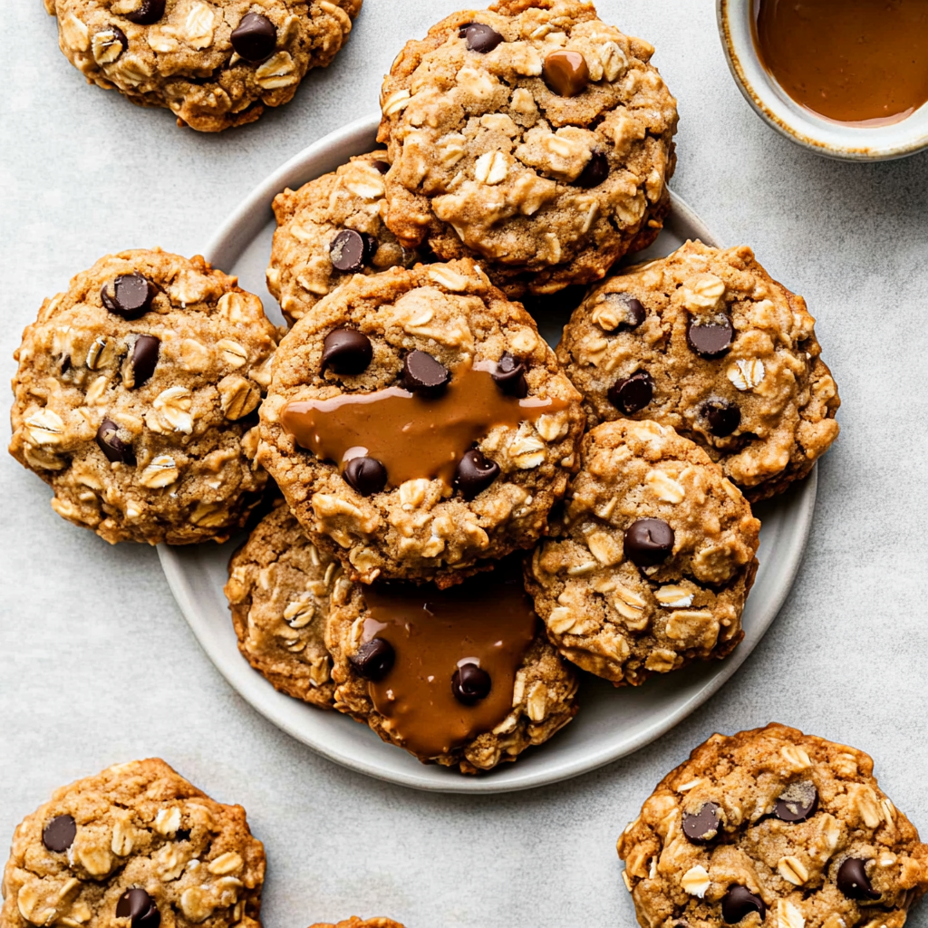 Irresistible Peanut Butter Oatmeal Chocolate Chip Cookies…