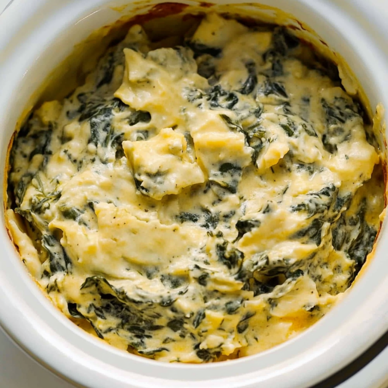 Irresistible Slow Cooker Queso Spinach Dip Recipe