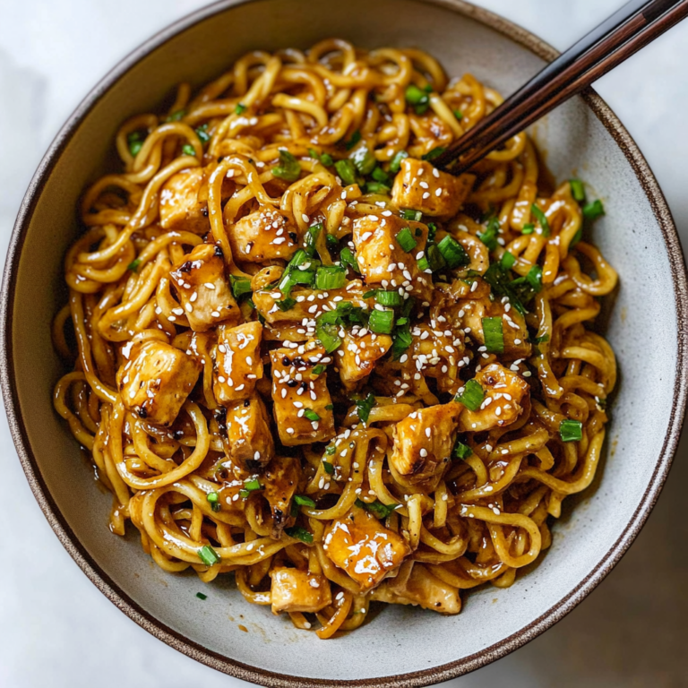 Irresistible Sticky Garlic Chicken Noodles Recipe Tonight!