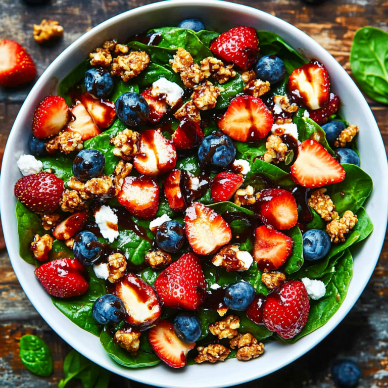 Refreshing Strawberry Spinach Salad with Strawberry Balsamic