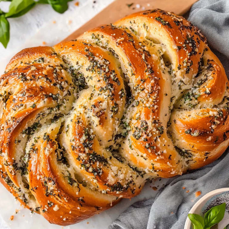 Irresistible Swirled Garlic Herb And Cheese Bread Recipe