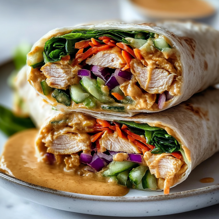 Irresistible Thai Peanut Chicken Wraps in Just 15 Minutes!