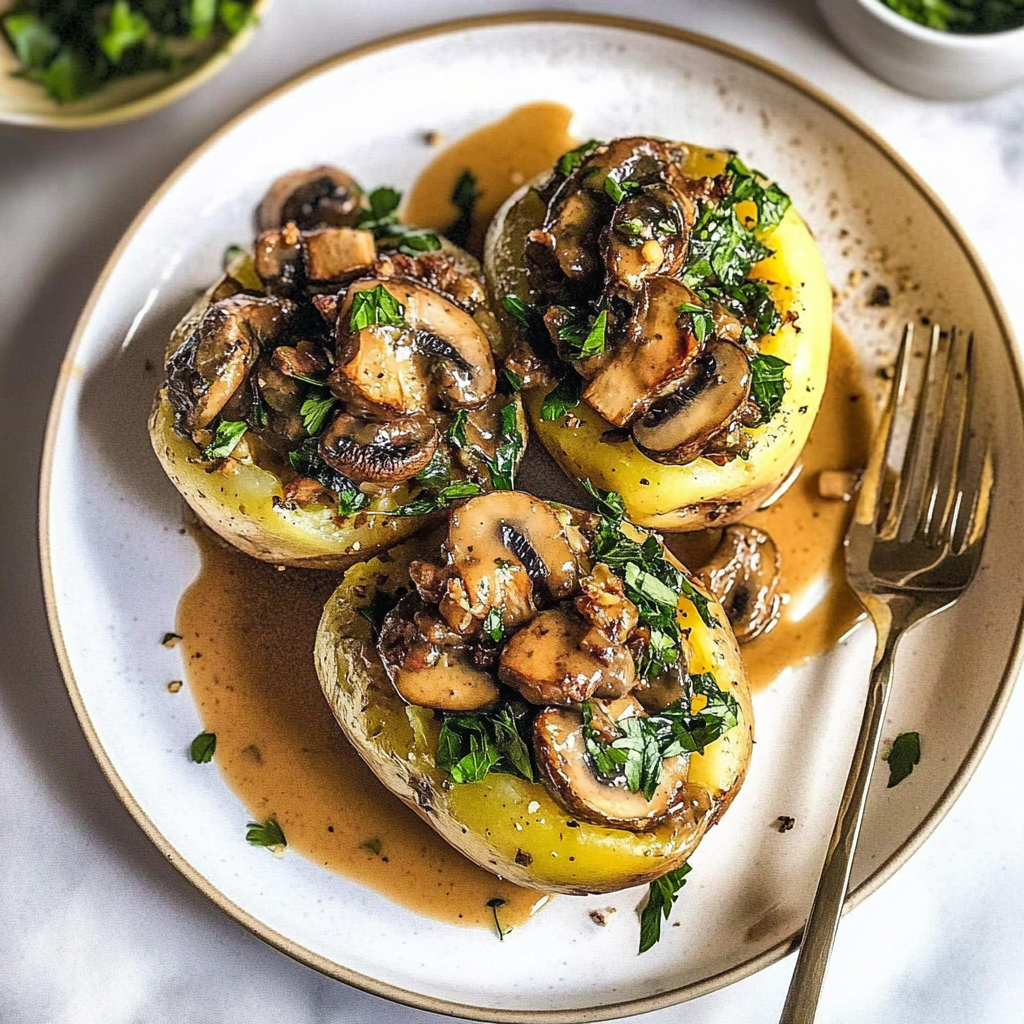 Ultimate Stuffed Baked Potatoes with Mushrooms Delight