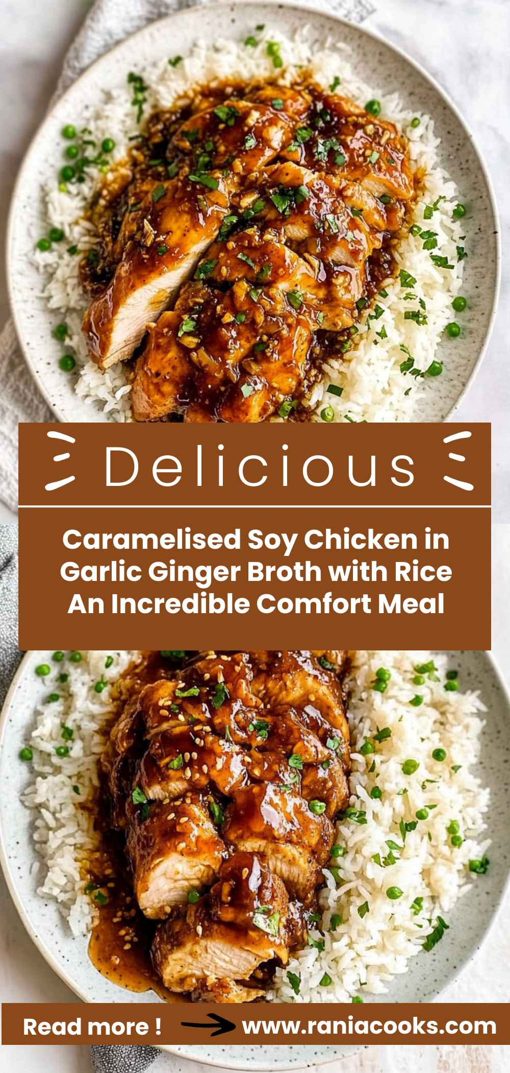 Caramelised Soy Chicken in Garlic Ginger Broth with Rice: An Incredible Comfort Meal