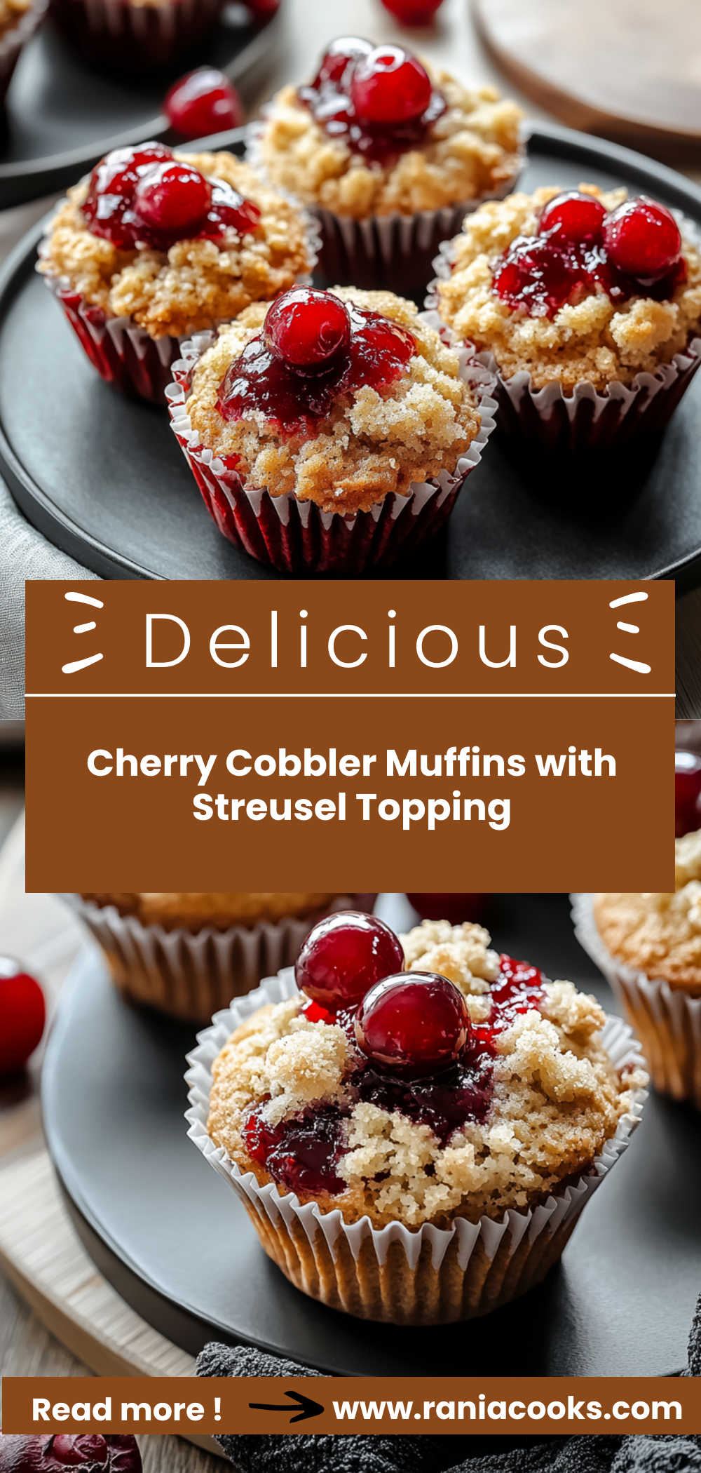 Cherry Cobbler Muffins