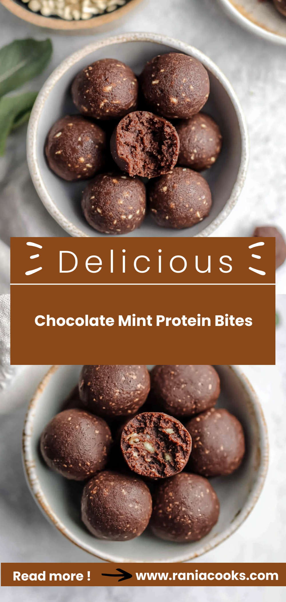 Chocolate Mint Protein Bites