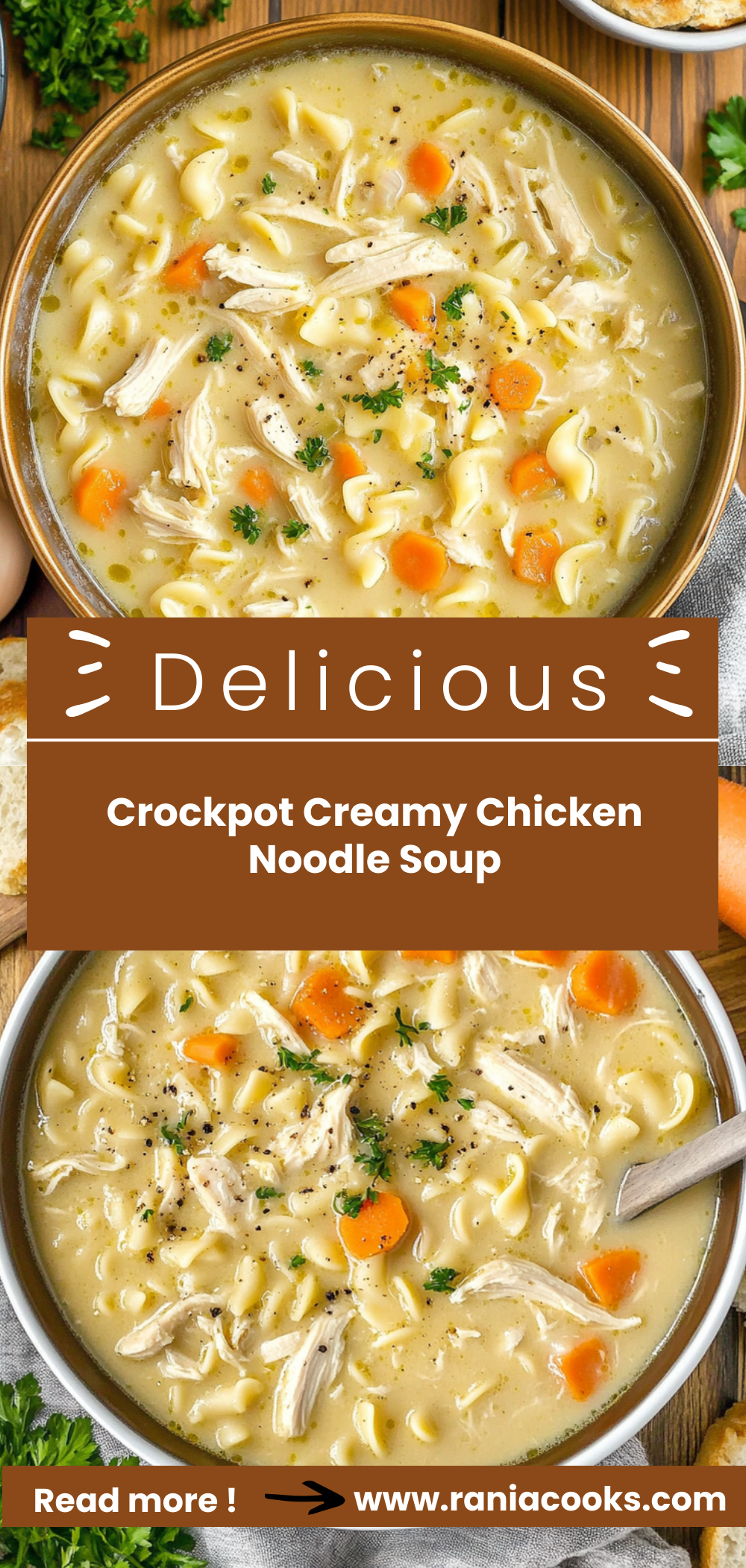 Crockpot Creamy Chicken Noodle Soup