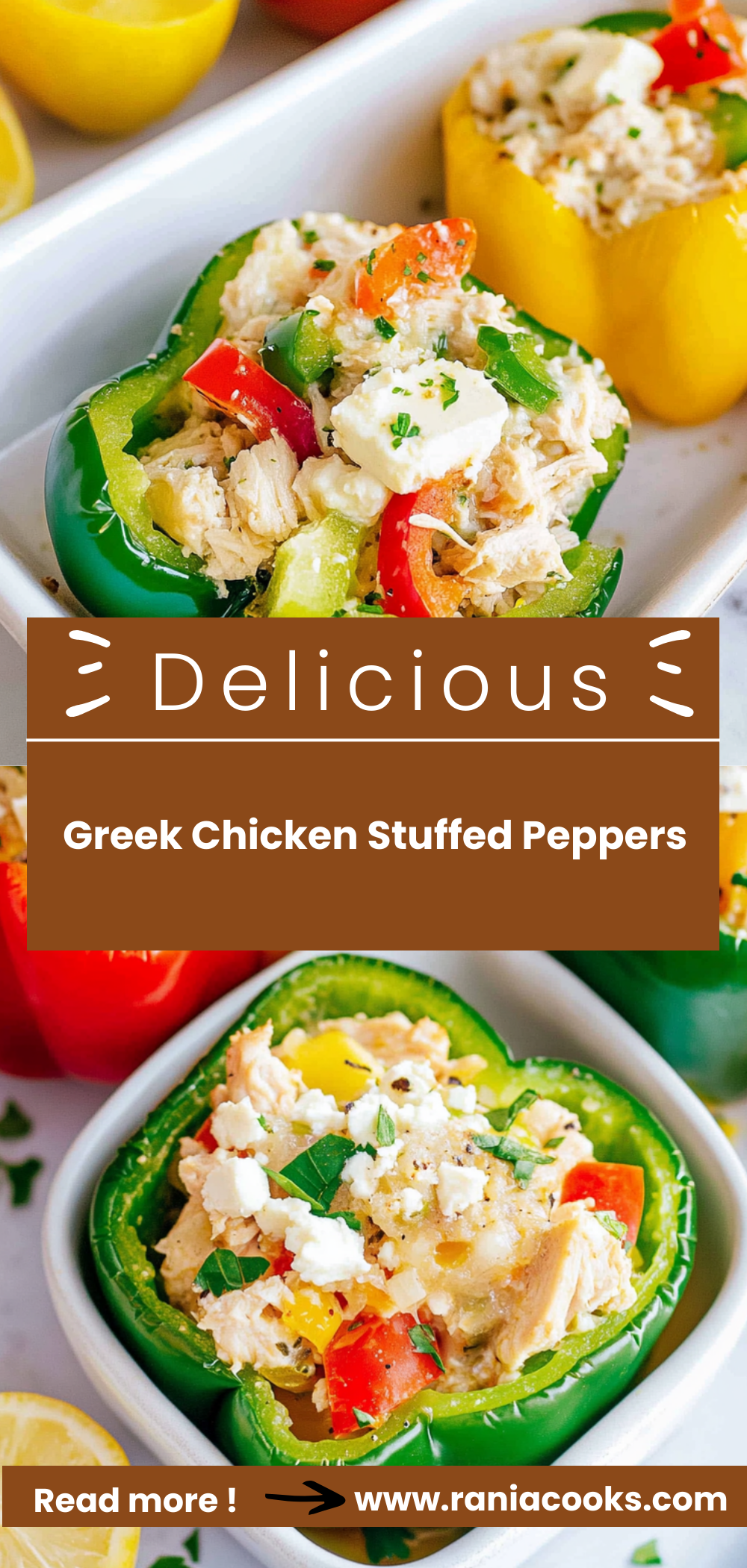 Greek Chicken Stuffed Peppers