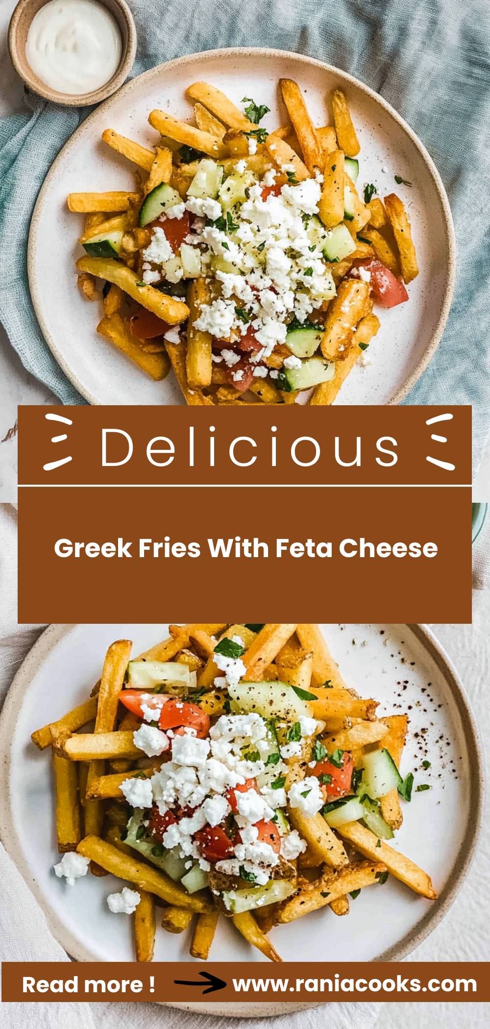 Greek Fries With Feta Cheese