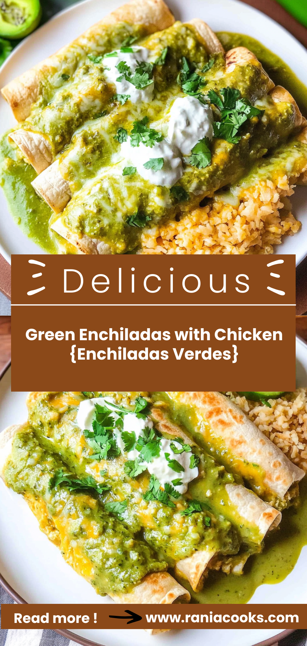 Green Enchiladas with Chicken {Enchiladas Verdes}