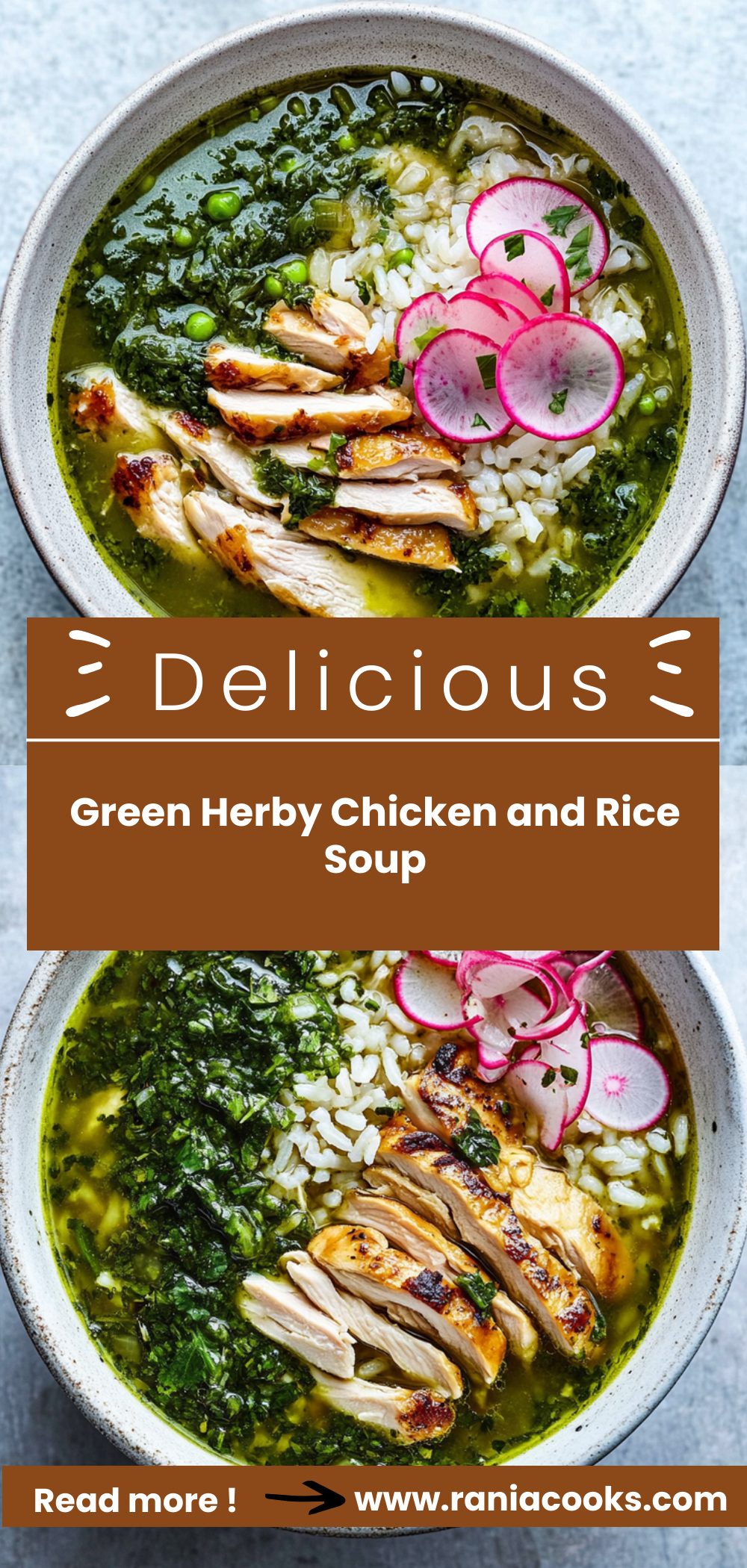 Green Herby Chicken and Rice Soup