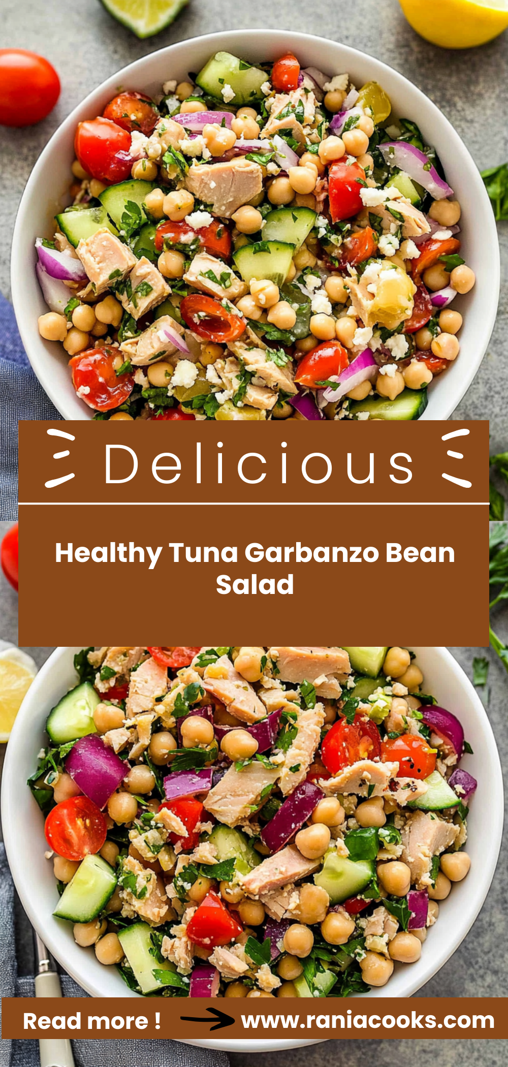 Healthy Tuna Garbanzo Bean Salad