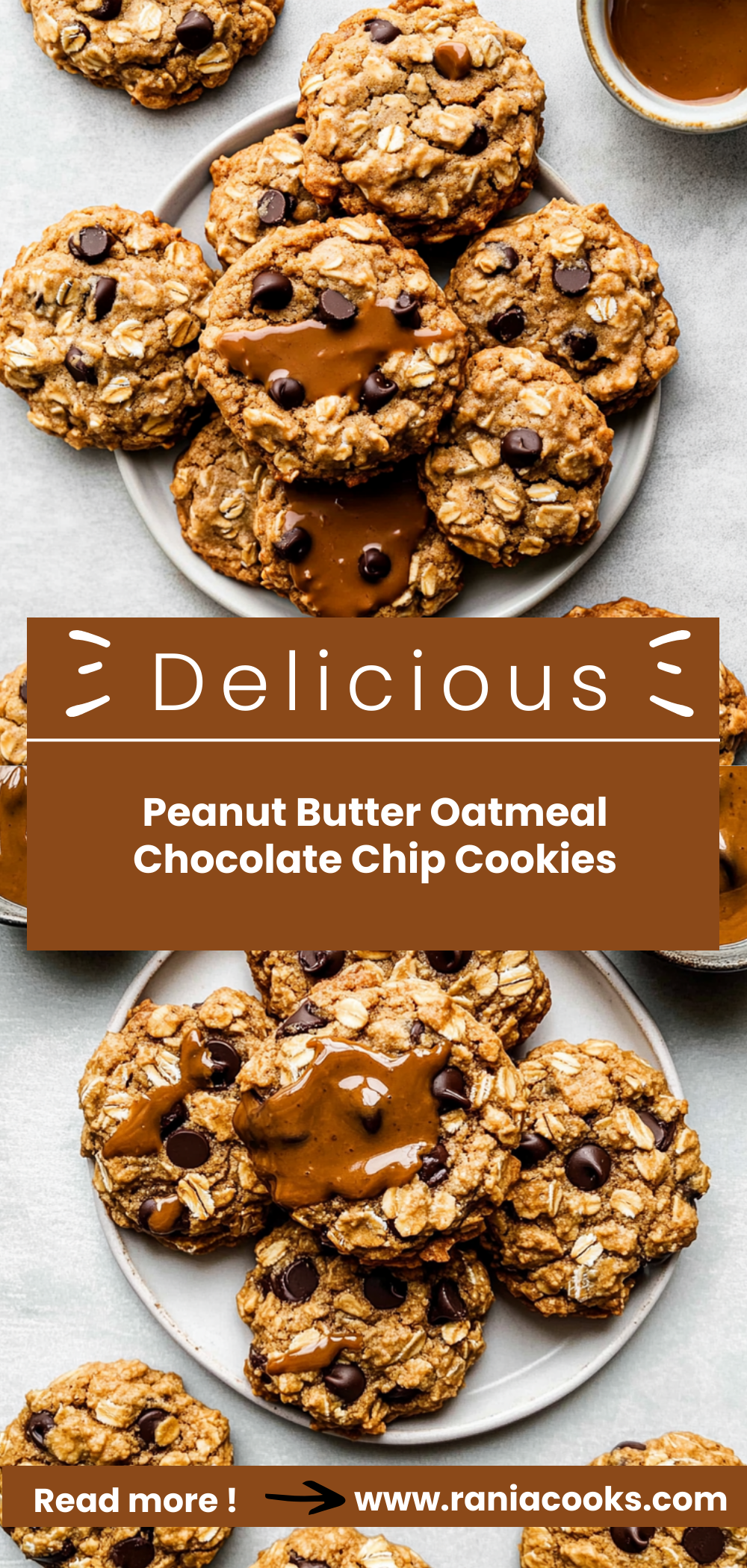 Peanut Butter Oatmeal Chocolate Chip Cookies