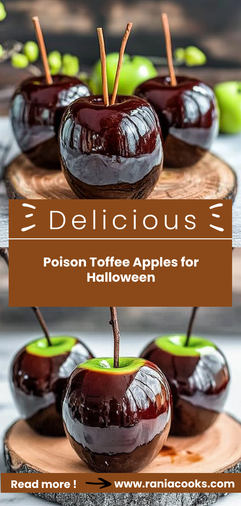 Poison Toffee Apples for Halloween
