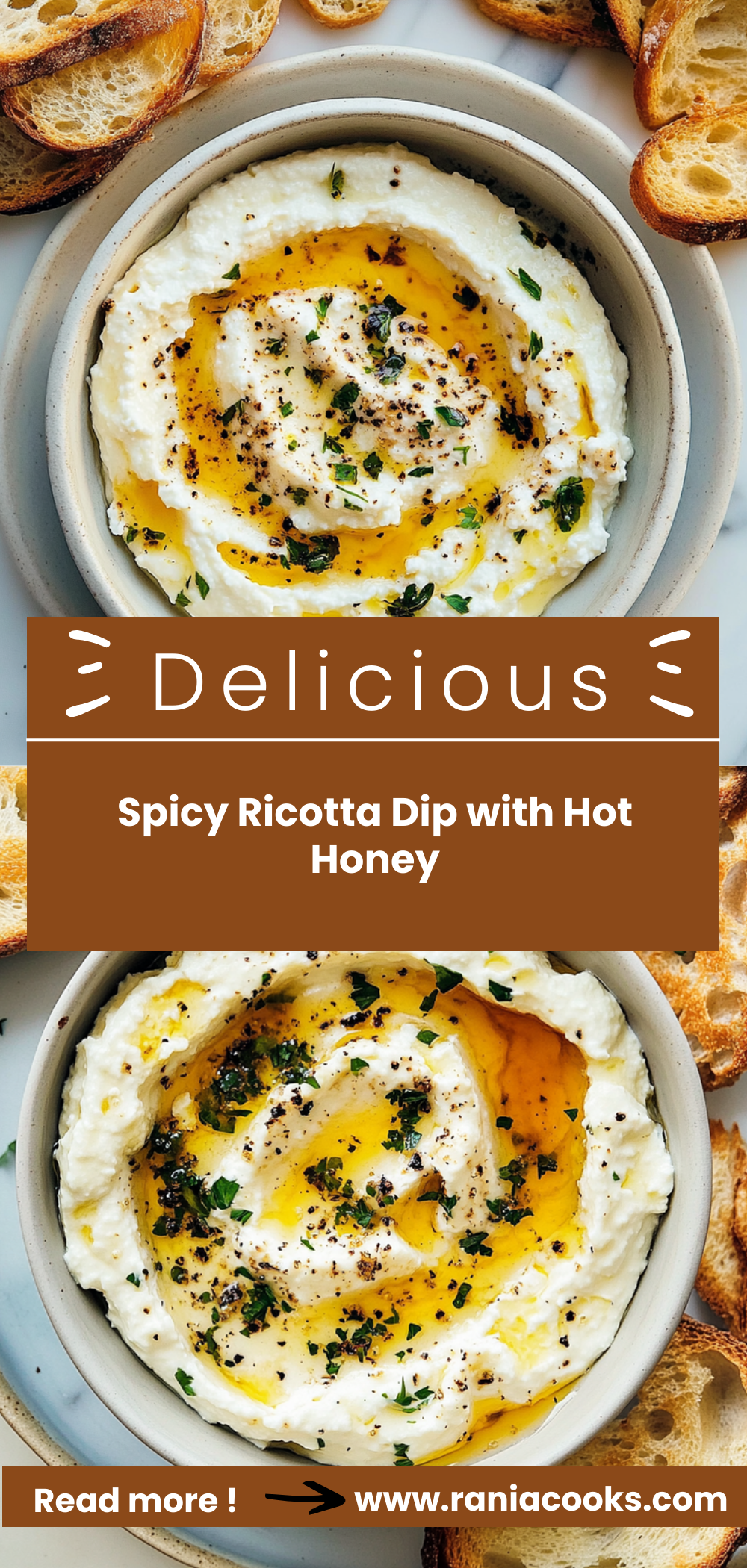 Spicy Ricotta Dip with Hot Honey