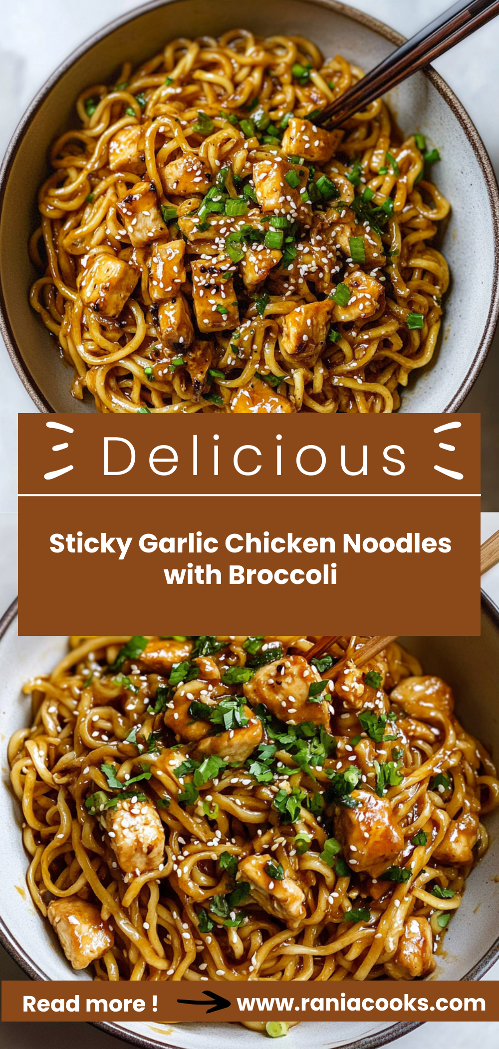 Sticky Garlic Chicken Noodles