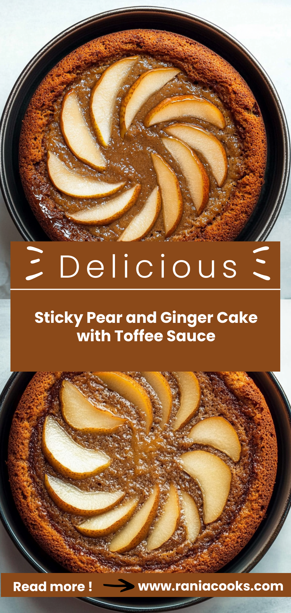 Sticky Pear and Ginger Cake