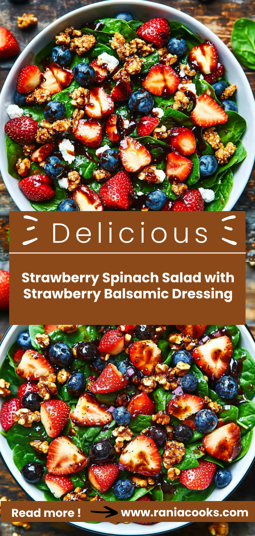 Strawberry Spinach Salad with Strawberry Balsamic