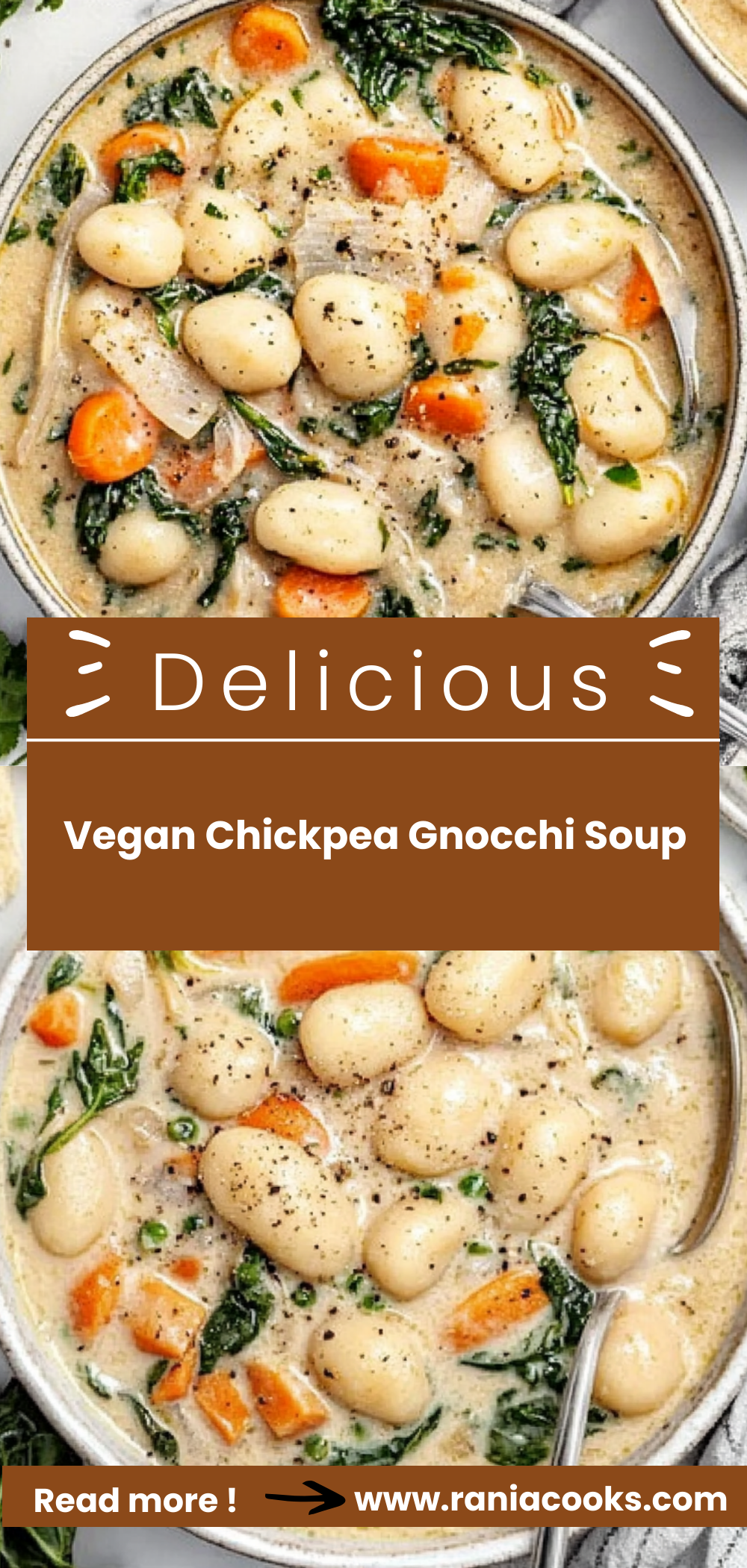 Vegan Chickpea Gnocchi Soup